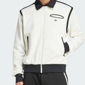 Adidas Premium Men's Varsity Jacket in White and Black